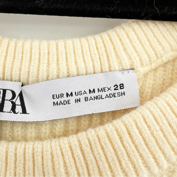 NWT Zara Butter Yellow Sweater Knit Tank Top, Medium - Picture 4 of 5